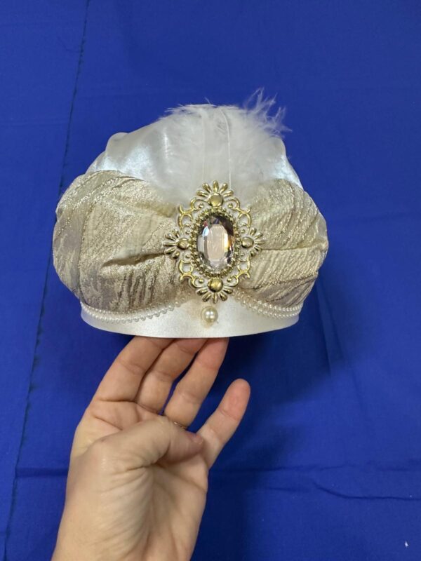 Hünkar Kaftan Şapkası-Krem Altın