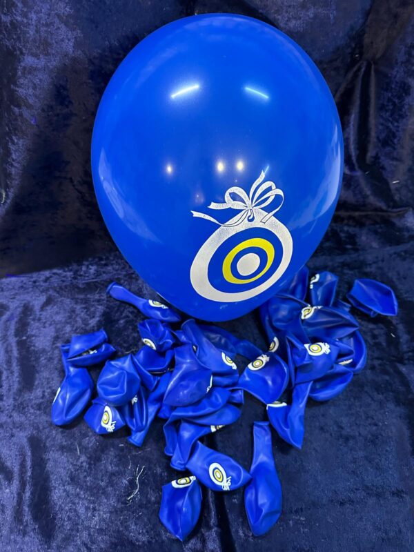 Balon, Nazar Boncuklu, Saks Mavi 20'li