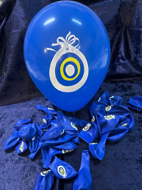 Balon, Nazar Boncuklu, Saks Mavi 100'lü