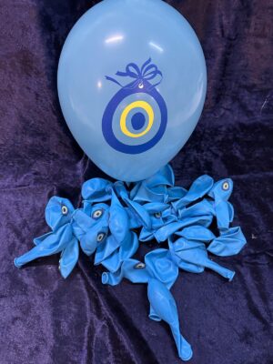 Balon, Nazar Boncuklu, Mavi 20'li