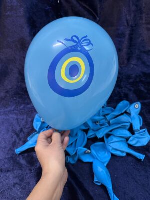 Balon, Nazar Boncuklu, Mavi 100'lü