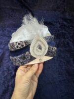 Atilla Sünnet Kaftan Şapkası-Lacivert-Gümüş