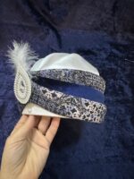 Atilla Sünnet Kaftan Şapkası-Lacivert-Gümüş