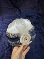 Atilla Sünnet Kaftan Şapkası-Lacivert-Gümüş
