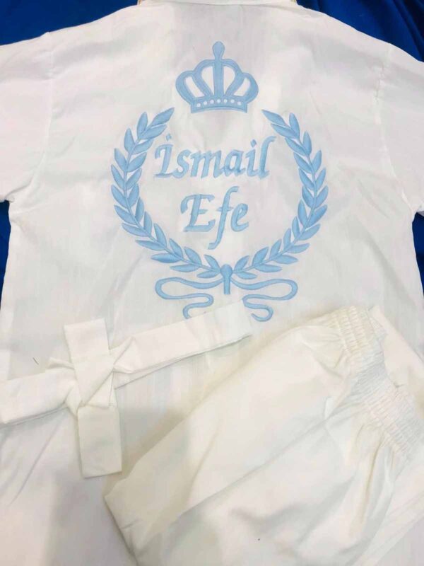 Sünnet Pijaması, Taçlı, Çelenkli, İsim Nakışlı